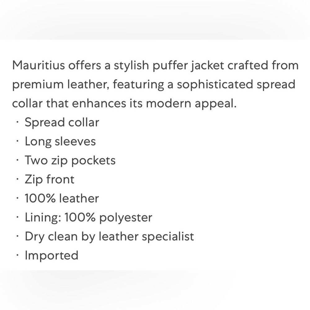 NEW with Tags!! Mauritius Romea 100% Genuine Leather Jacket in Rich Navy - Picture 9 of 10